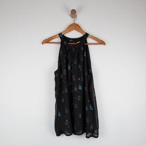Banana Republic Tank Top Birdcage Patten Size L